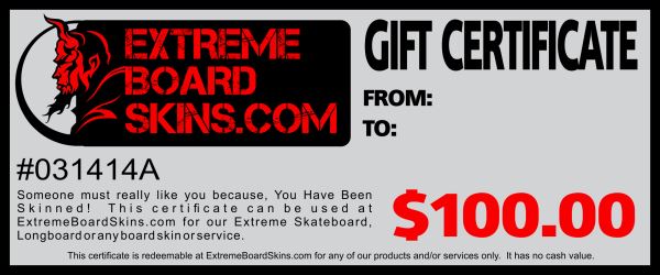 Extreme Board Skins Gift Certificate