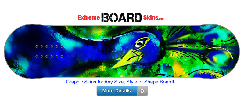 Buy Board Skin Abstract Peacock Board Skin