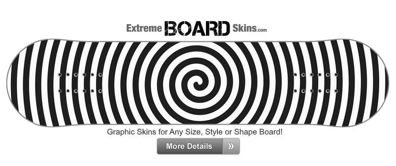 Buy Board Skin Blackwhite Spiral Board Skin
