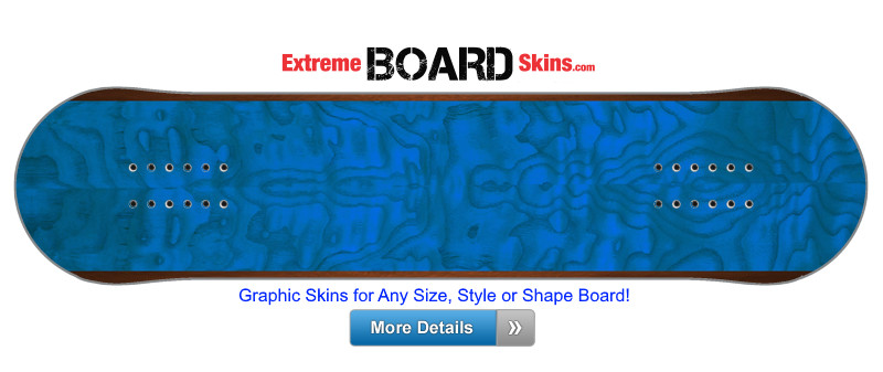 Buy Board Skin Woodgrain Blue Double Board Skin