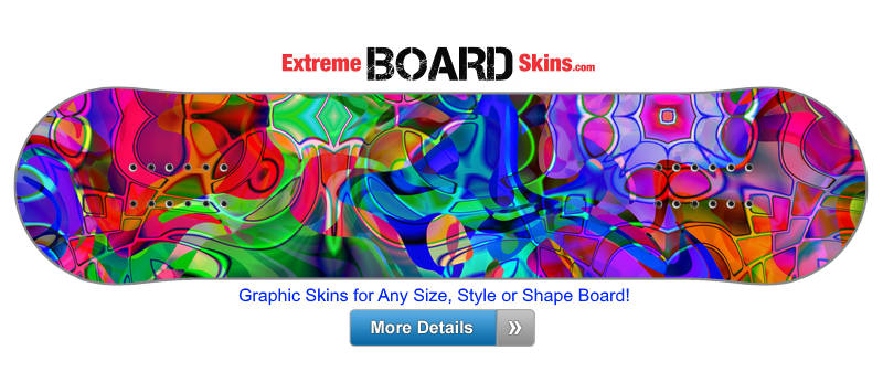 Buy Board Skin Psychedelic Flowers Board Skin